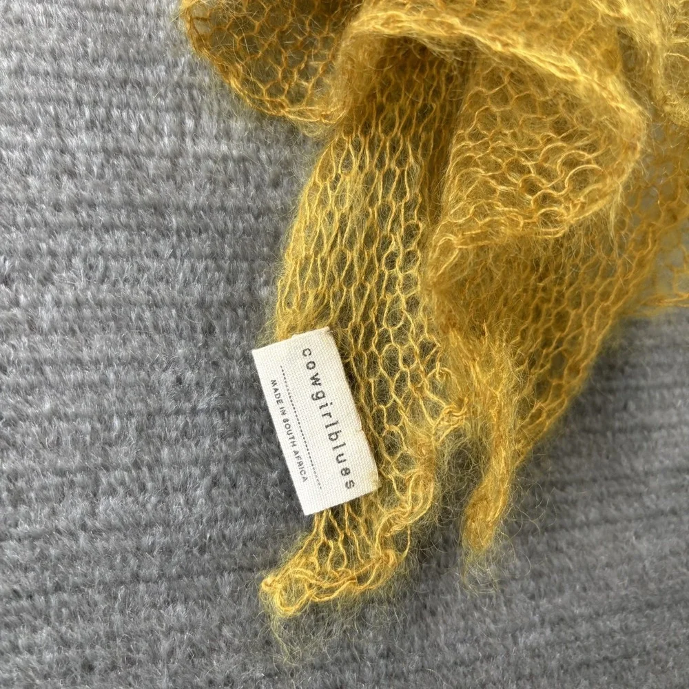 Cowgirl Blues Scarf Marigold Cashmere Silk Oversized Classic Knit South Africa